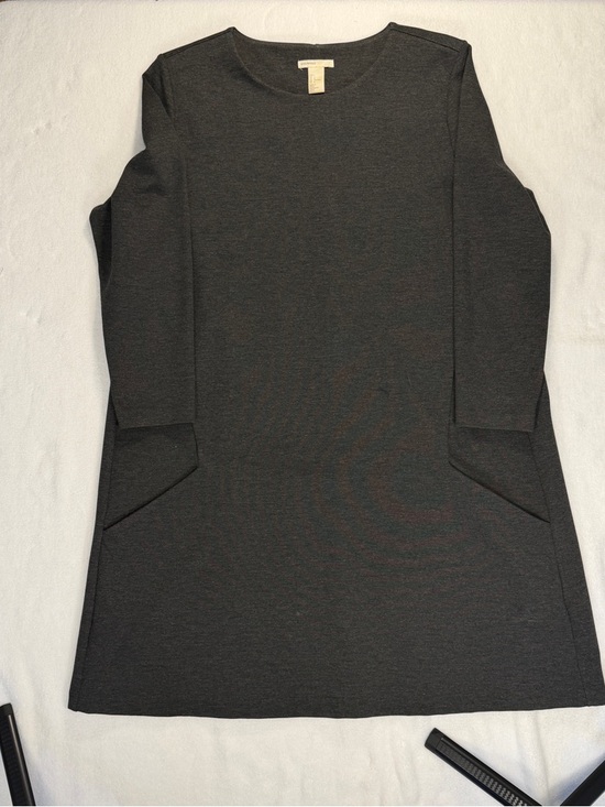 H&M Dresses & Skirts - H&M Grey Long Sleeve Shift Dress Minimalist PocketWorkwear Size L